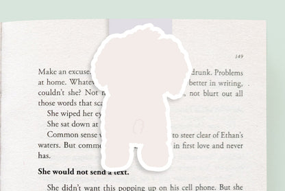 White Poodle Dog Jumbo Magnetic Bookmark - CVJ1172WPOO