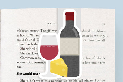 Red Wine Jumbo Magnetic Bookmark - CVJ1004WINE
