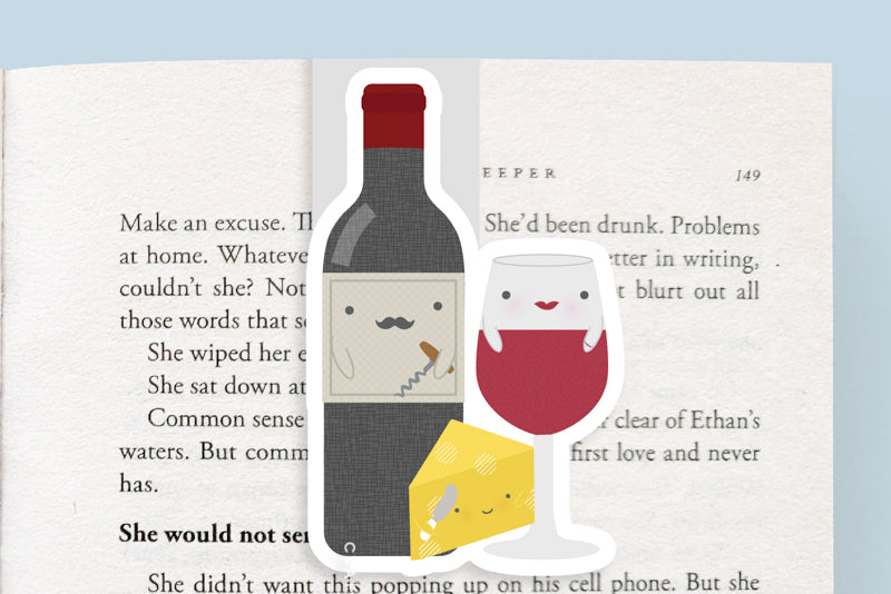 Red Wine Jumbo Magnetic Bookmark - CVJ1004WINE