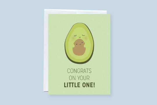 Congrats On Your Little One (Avocado) Greeting Card - CVC1045AVOC