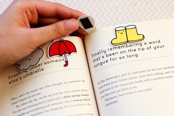 Rainy Day Mini Magnetic Bookmarks 4-pack - CVM1319RAIN