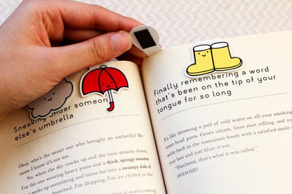 Rainy Day Mini Magnetic Bookmarks 4-pack - CVM1319RAIN